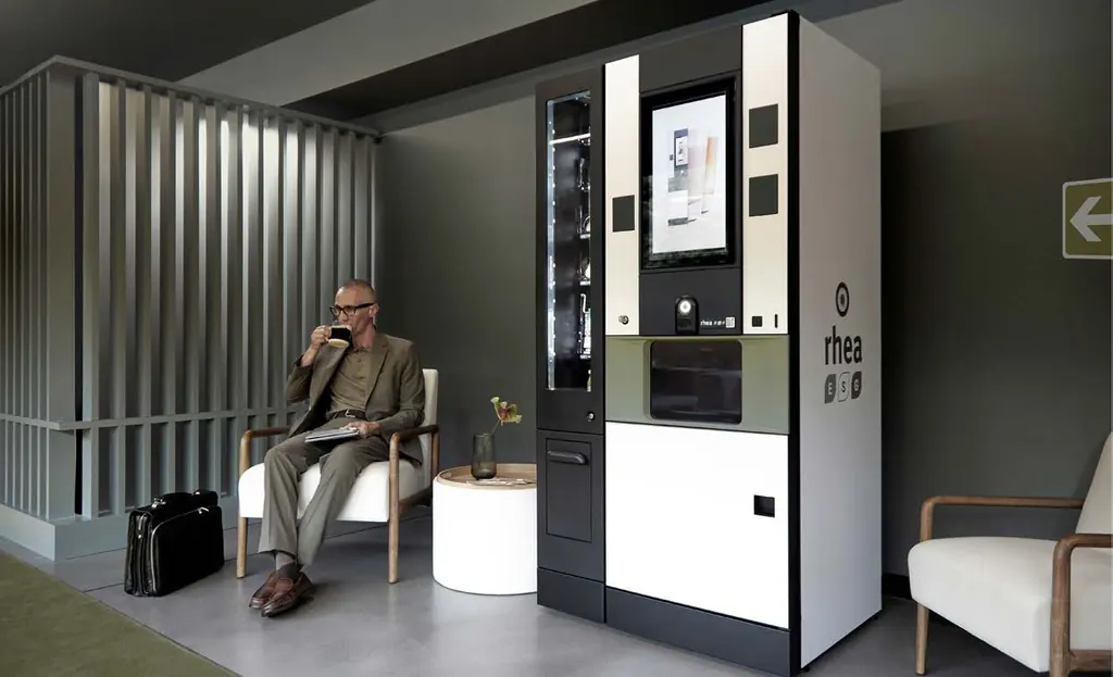 Machine à café rhFS1 Hot & Cold à grand écran dans un espace détente
